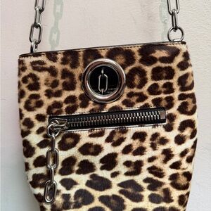 Alexander Wang 2017 Leopard-Print Calf Hair "Roxi" (or "Roxy") Crossbody.